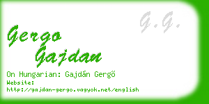 gergo gajdan business card